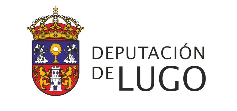 Escudo de la Deputación de Lugo con texto que indica su nombre.