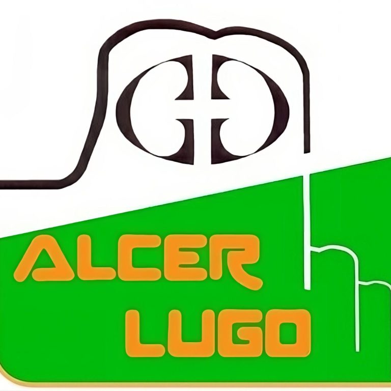 Logo de ALCER Lugo, con un diseño gráfico en colores verde y negro.