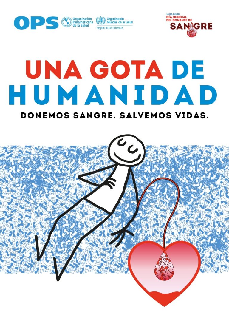 Día nacional del donante de sangre Diversas personas se reúnen en un fondo rojo, promoviendo la donación de sangre.
